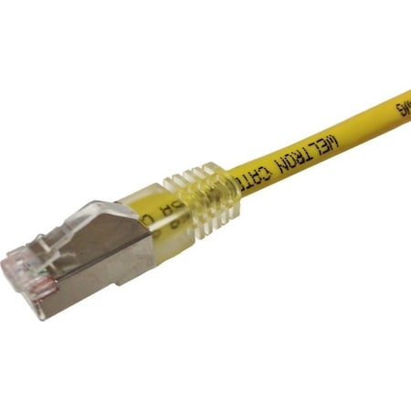 25Ft Yellow Cat6A Booted Stp Patch Cable